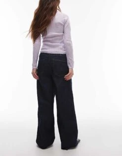 Mango Belted Wide Leg Jean In Indigo For Women Indigo Blue -Mango Sales 207957999 3