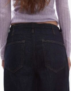 Mango Belted Wide Leg Jean In Indigo For Women Indigo Blue -Mango Sales 207957999 5