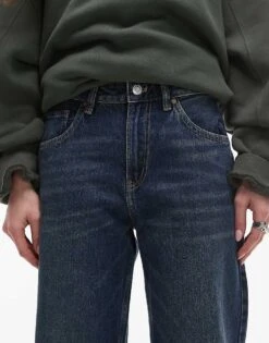 Mango Mid Rise Straight Jeans In Vintage Wash Blue For Women Mid Blue -Mango Sales 207958045 4