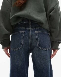 Mango Mid Rise Straight Jeans In Vintage Wash Blue For Women Mid Blue -Mango Sales 207958045 5