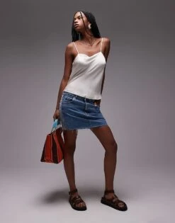 Mango Satin Cami Top In White For Women -Mango Sales 207971165 3