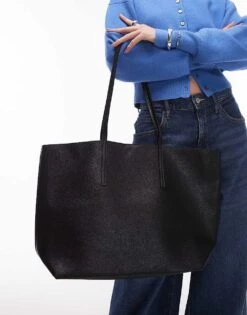 Mango Large Tote Bag In Black For Women -Mango Sales 207988465 3