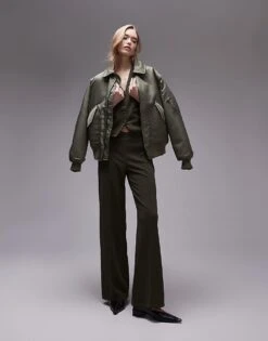 Mango Relaxed Suit Co-ord In Khaki -Mango Sales 207988902 1 khaki