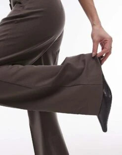 Mango Pleat Front Tailored Trouser In Brown For Women -Mango Sales 207989022 2