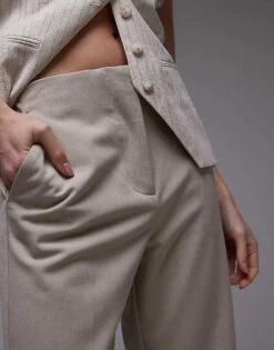 Mango Pleat Front Tailored Trouser In Light Beige For Women -Mango Sales 207989023 5