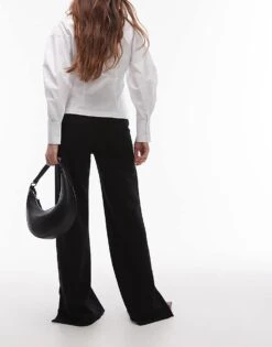 Mango Seam Front Jersey Straight Trouser In Black For Women -Mango Sales 207989043 5