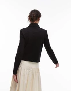 Mango Zip Through Tailored Jacket In Black For Women -Mango Sales 207989077 4
