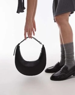 Mango Rounded Shoulder Bag In Black For Women