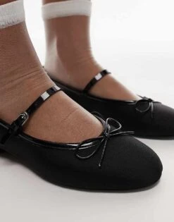 Mango Ballet Pump With Strap In Black For Women -Mango Sales 208010734 3