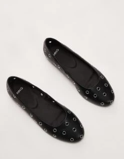 Mango Rivet Ballet Pump In Black For Women -Mango Sales 208010768 4
