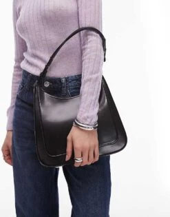 Mango Squared Shoulder Bag In Black For Women