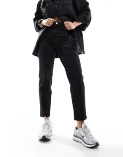 Mango Relaxed Mom Jeans In Black For Women -Mango Sales 208072777 1 black 1