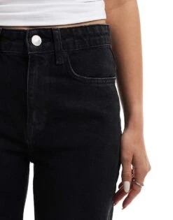 Mango Straight Leg Jeans In Black For Women -Mango Sales 208072788 3