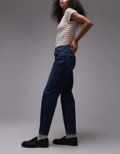 Mango Relaxed Mom Jeans In Washed Blue For Women -Mango Sales 208072803 3