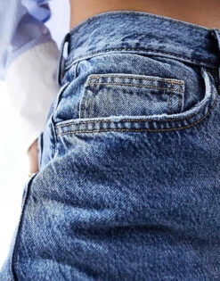 Mango Straight Leg Jeans In Dark Blue For Women Mid Blue -Mango Sales 208072804 5