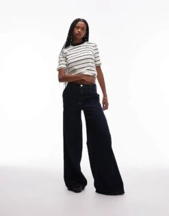 Mango Contrast Neck Striped T-shirt In White For Women -Mango Sales 208126112 1 white 1