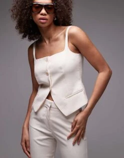 Mango Linen Look Suit Co-ord In Beige -Mango Sales 208126203 1 beige