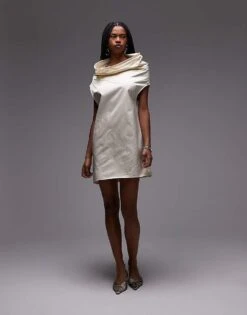 Mango Capsule Satin Mini Dress In White For Women