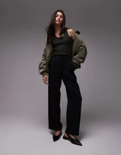 Mango Tipped Racer Vest In Dark Green For Women -Mango Sales 208126311 4