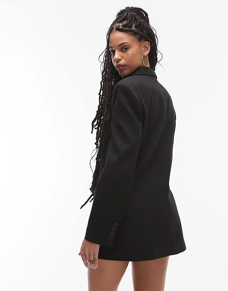 Mango Capsule Longline Blazer Co-ord In Black For Women 4 Mango Capsule Longline Blazer Co-ord In Black For Women - Image 4