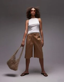 Mango High Crew Neck Vest In White For Women