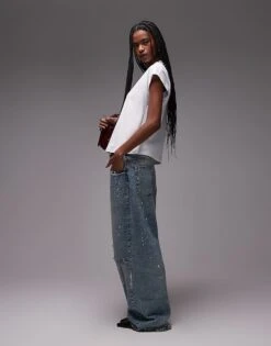 Mango Cap Sleeve Premium T-shirt In White For Women -Mango Sales 208126372 4