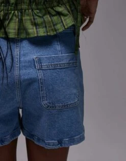 Mango Pocket Front Slim Denim Shorts In Light Blue For Women -Mango Sales 208126578 3