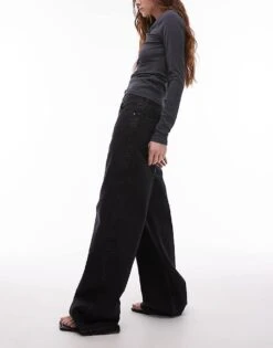 Mango Rigid Straight Leg Jeans In Black For Women -Mango Sales 208126832 3