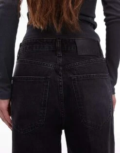 Mango Rigid Straight Leg Jeans In Black For Women -Mango Sales 208126832 4