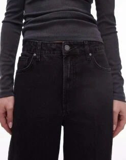 Mango Rigid Straight Leg Jeans In Black For Women -Mango Sales 208126832 5