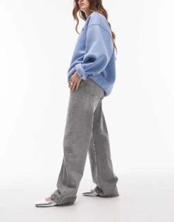 Mango Mid Rise Straight Leg Jeans In Grey For Women -Mango Sales 208126833 3