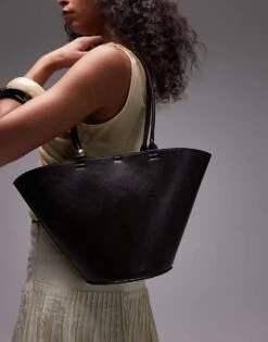 Mango Gold Detail Bucket Bag In Brown For Women