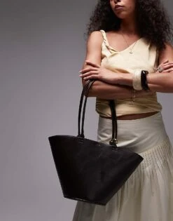 Mango Gold Detail Bucket Bag In Brown For Women -Mango Sales 208126847 4