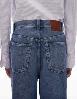 Mango Turn Up Co-ord Jeans In Mid Blue For Women -Mango Sales 208126924 4