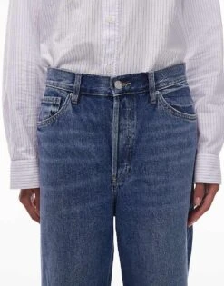 Mango Turn Up Co-ord Jeans In Mid Blue For Women -Mango Sales 208126924 5