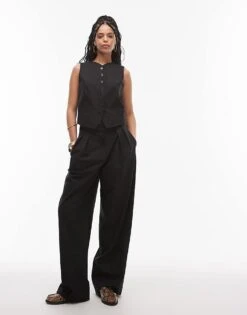 Mango Relaxed Fit Suit Co-ord In Black