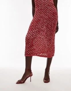 Mango Crossover Strap Detail Heels In Red For Women -Mango Sales 208127108 3