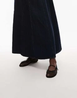 Mango Mesh Ballet Pumps In Black For Women