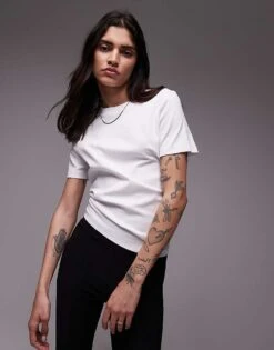 Mango Premium T-shirt In White For Women -Mango Sales 208147675 1 white 1