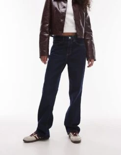 Mango Straight Leg Jean In Dark Blue For Women -Mango Sales 208147682 1 darkblue 1