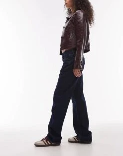 Mango Straight Leg Jean In Dark Blue For Women -Mango Sales 208147682 3