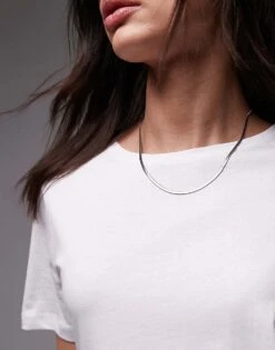 Mango Round Neck T-shirt In White For Women -Mango Sales 208147698 3