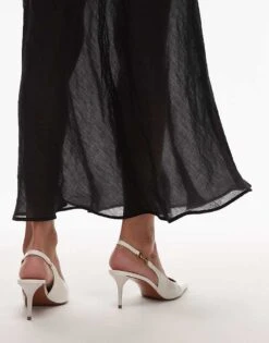 Mango Sling Back Heel In White For Women -Mango Sales 208147705 4