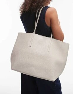 Mango Large Tote Bag In Beige For Women -Mango Sales 208174934 4