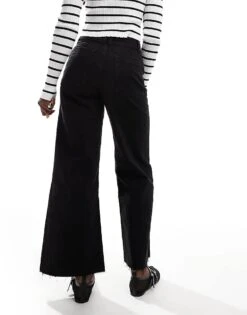 Mango Wide Leg Jeans In Black For Women -Mango Sales 208294195 4