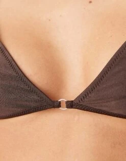 Mango Triangle Tie Back Bikini Top In Bronze For Women 8 Mango Triangle Tie Back Bikini Top In Bronze For Women -Mango Sales 208339831 4