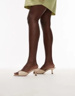 Mango Jacquard Kitten Heels In Neutral For Women -Mango Sales 208340060 1 neutral 1