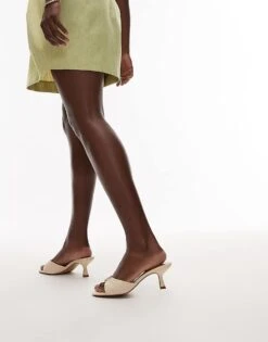 Mango Jacquard Kitten Heels In Neutral For Women -Mango Sales 208340060 3