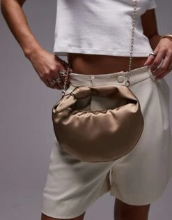 Mango Satin Knot Detail Bag In Light Beige For Women -Mango Sales 208345289 1 lightbeige 1