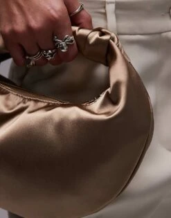 Mango Satin Knot Detail Bag In Light Beige For Women -Mango Sales 208345289 3